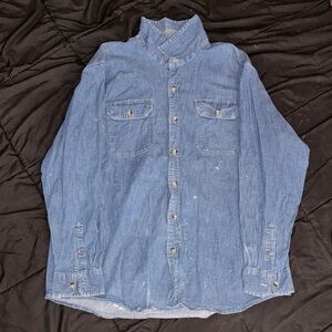 Wrangler Blue Casual Button Down Shirt